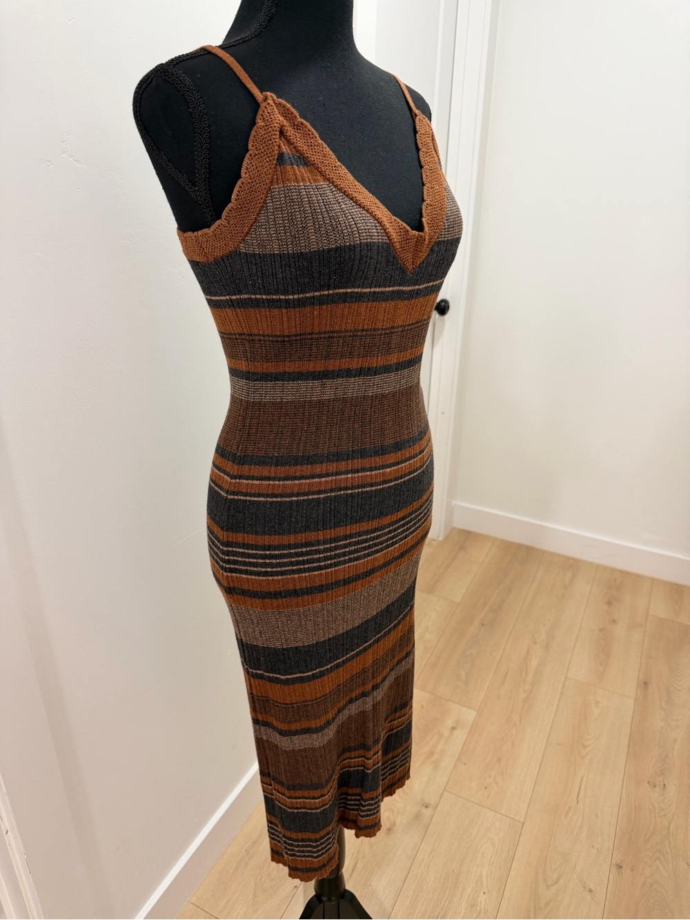 L'AGENCE Sandi Striped Knit Midi Dress - Picture 7 of 13